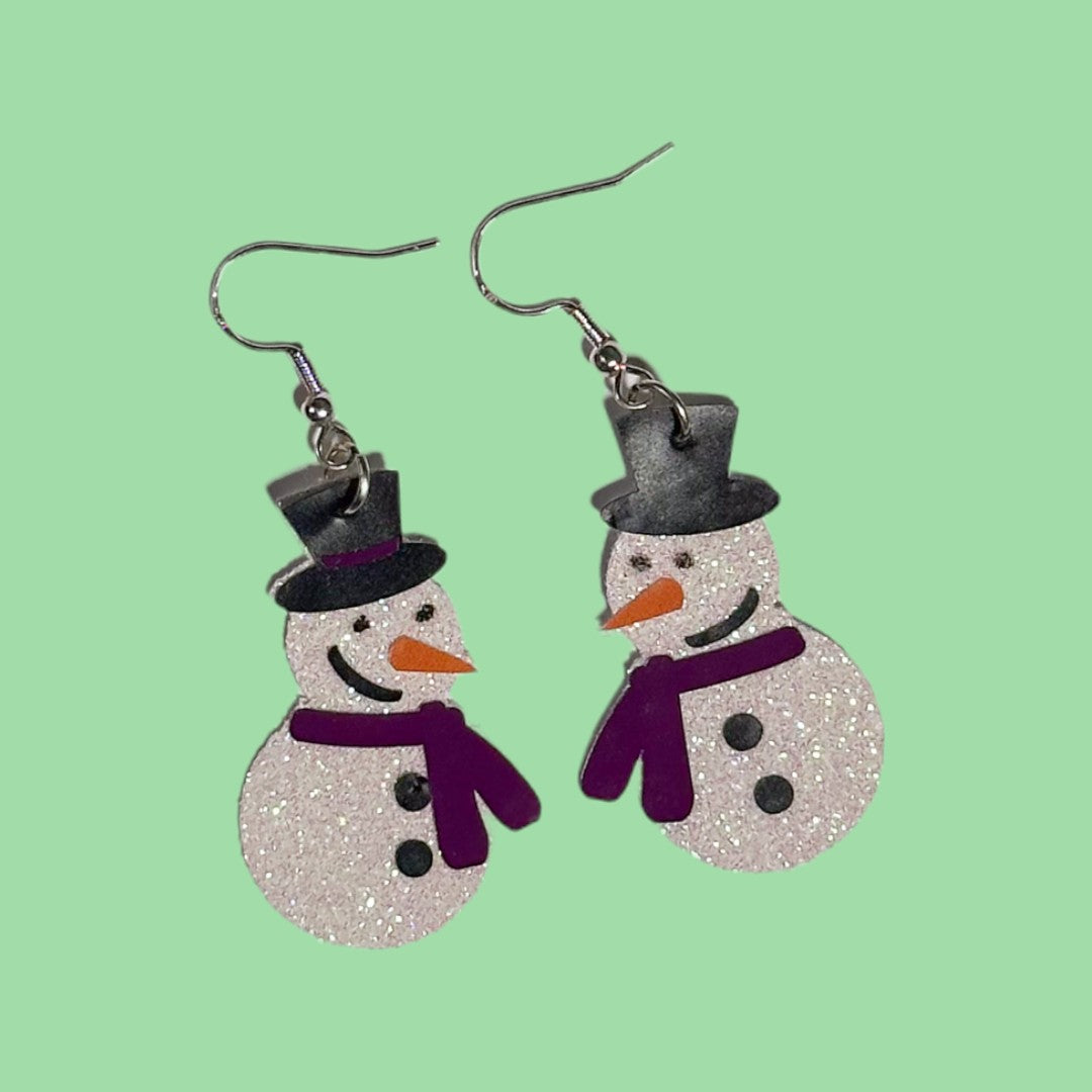 Snowman Earrings - Unicorn Fart Productions