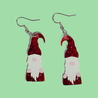 Thumbnail for Santa with Red Glitter Hats Earrings - Unicorn Fart Productions