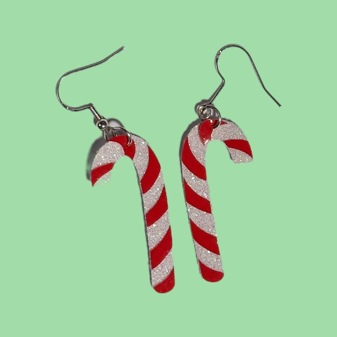 Candy Cane Earrings - Unicorn Fart Productions