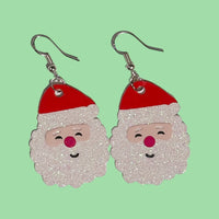 Thumbnail for Santa Glitter Beard Earrings - Unicorn Fart Productions