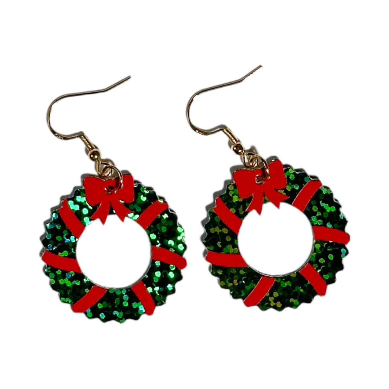 Christmas Wreath Earrings - Unicorn Fart Productions