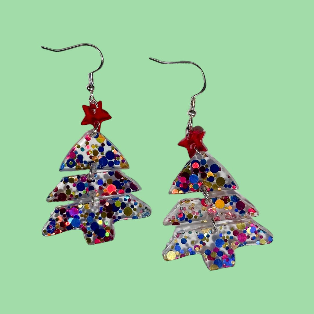 4pc Tree & Star Earrings - Unicorn Fart Productions