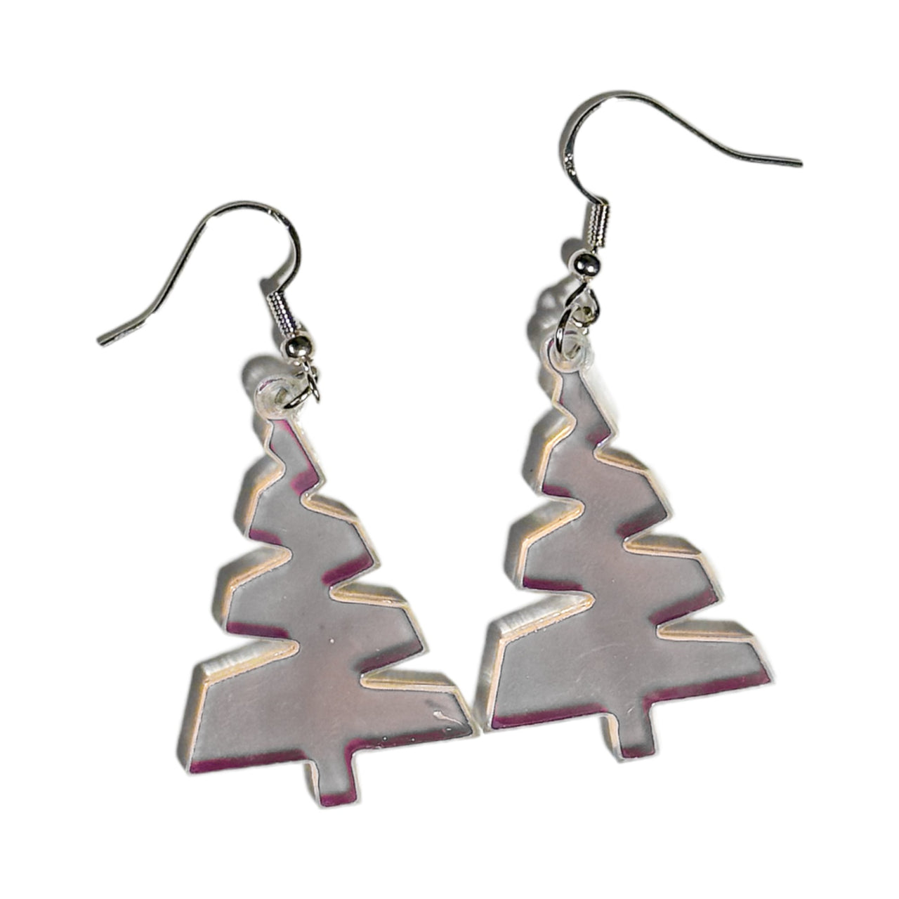 Colour Changing Xmas Tree Earrings - Unicorn Fart Productions