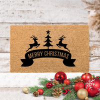 Thumbnail for Merry Christmas Reindeer Large  Doormat - Unicorn Fart Productions