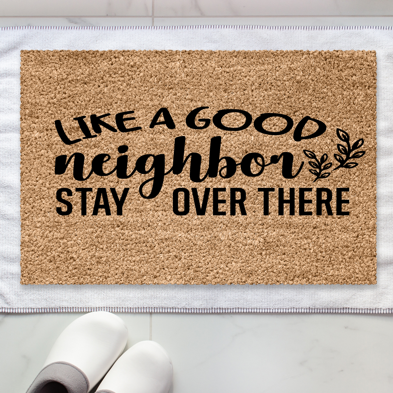 Like a good neighbour Doormat - Unicorn Fart Productions