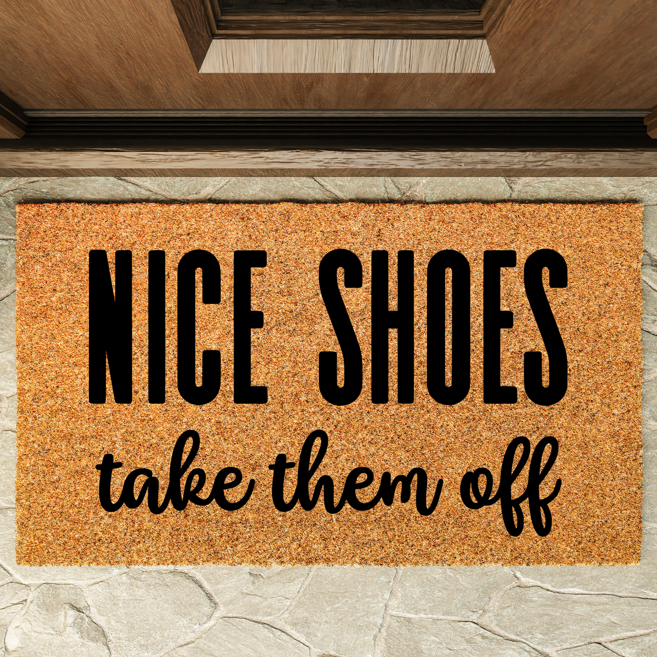 Nice shoes take them off Doormat - Unicorn Fart Productions