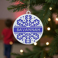 Personalised  Snowflake Ornament - Unicorn Fart Productions