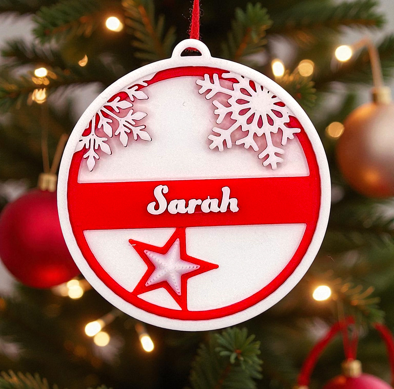 Personalised  Snowflake Ornament - Unicorn Fart Productions