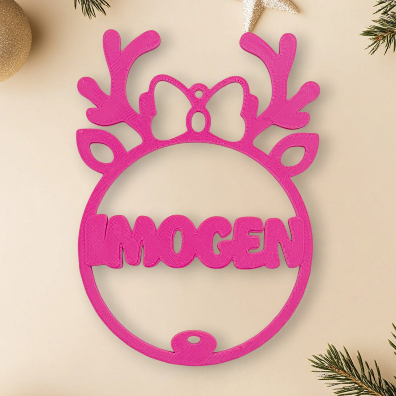 Personalised Antlers Ornament - Unicorn Fart Productions