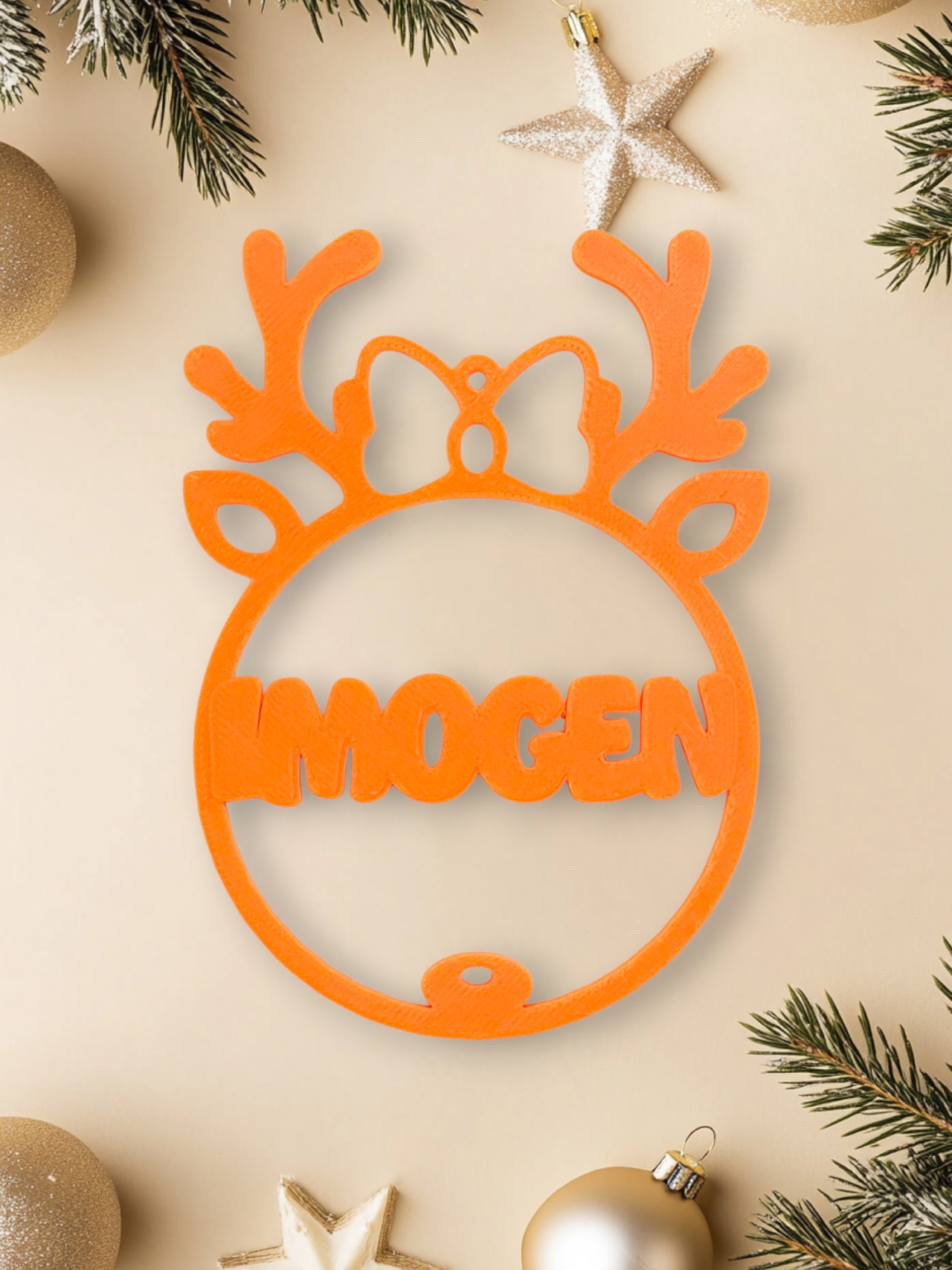 Personalised Reindeer Ornament - Unicorn Fart Productions