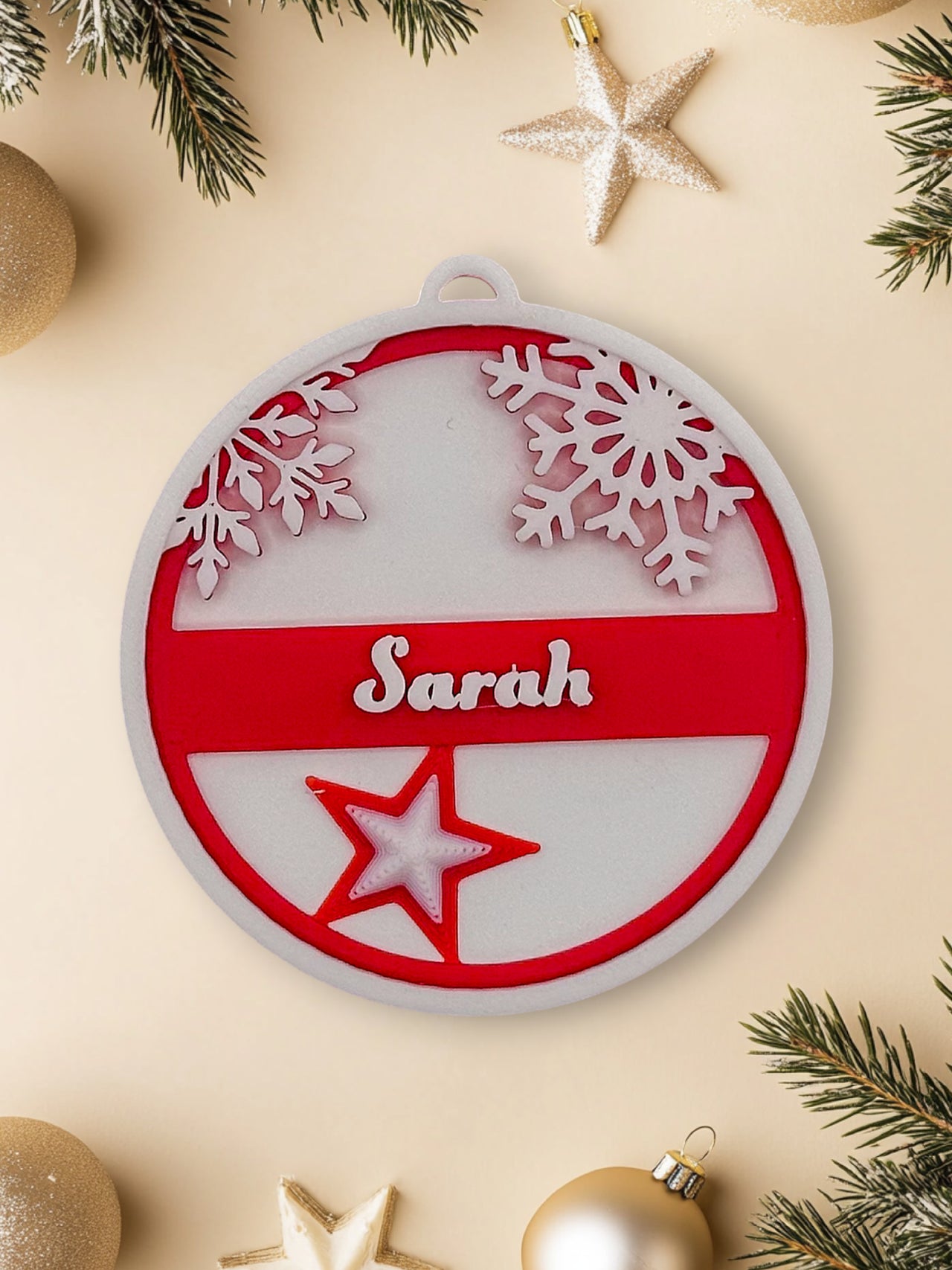 Personalised  Snowflake Ornament - Unicorn Fart Productions