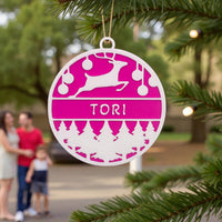 Personalised  Reindeer Ornament - Unicorn Fart Productions
