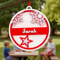 Personalised  Snowflake Ornament - Unicorn Fart Productions