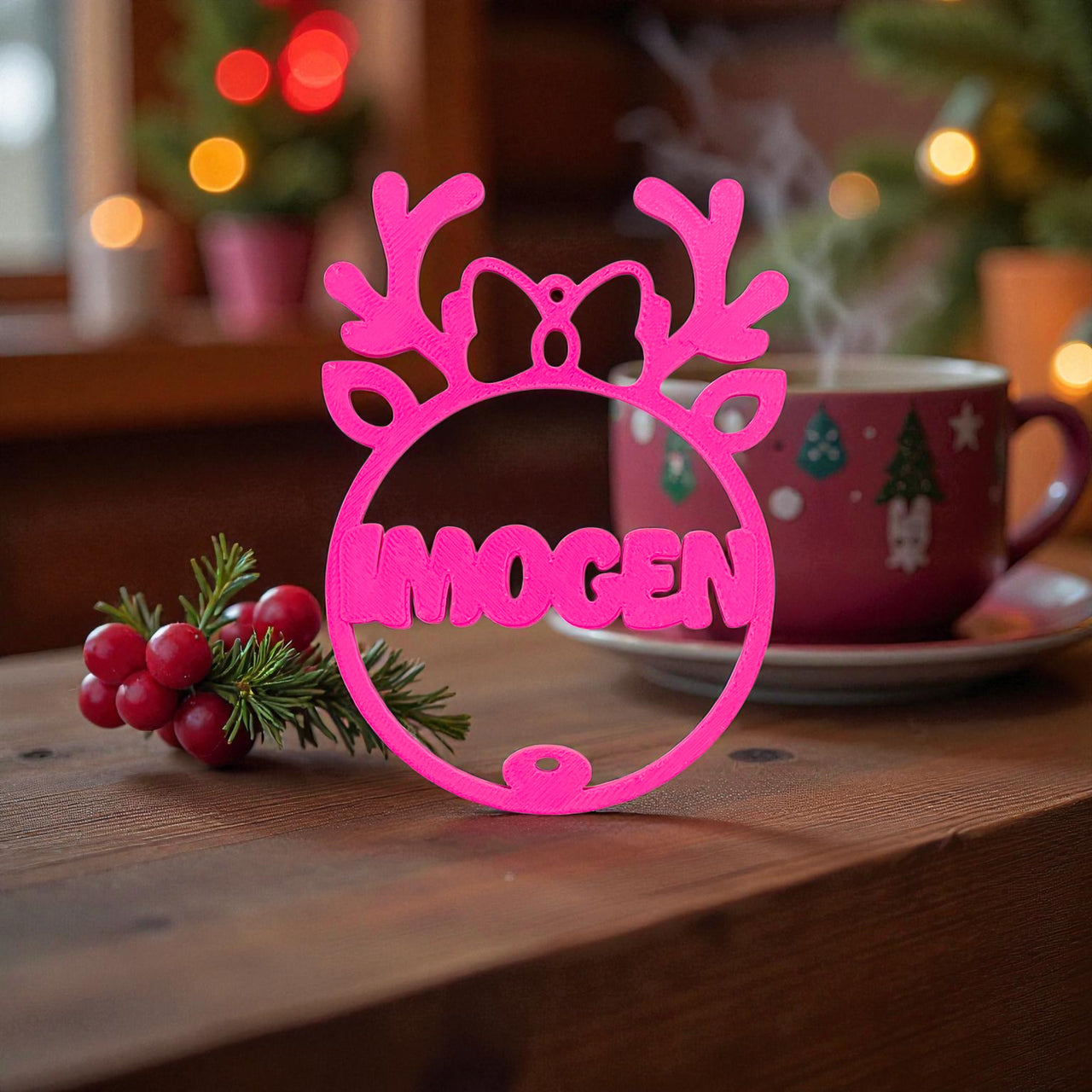 Personalised Antlers Ornament - Unicorn Fart Productions