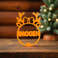 Personalised Reindeer Ornament - Unicorn Fart Productions