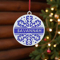 Personalised  Snowflake Ornament - Unicorn Fart Productions