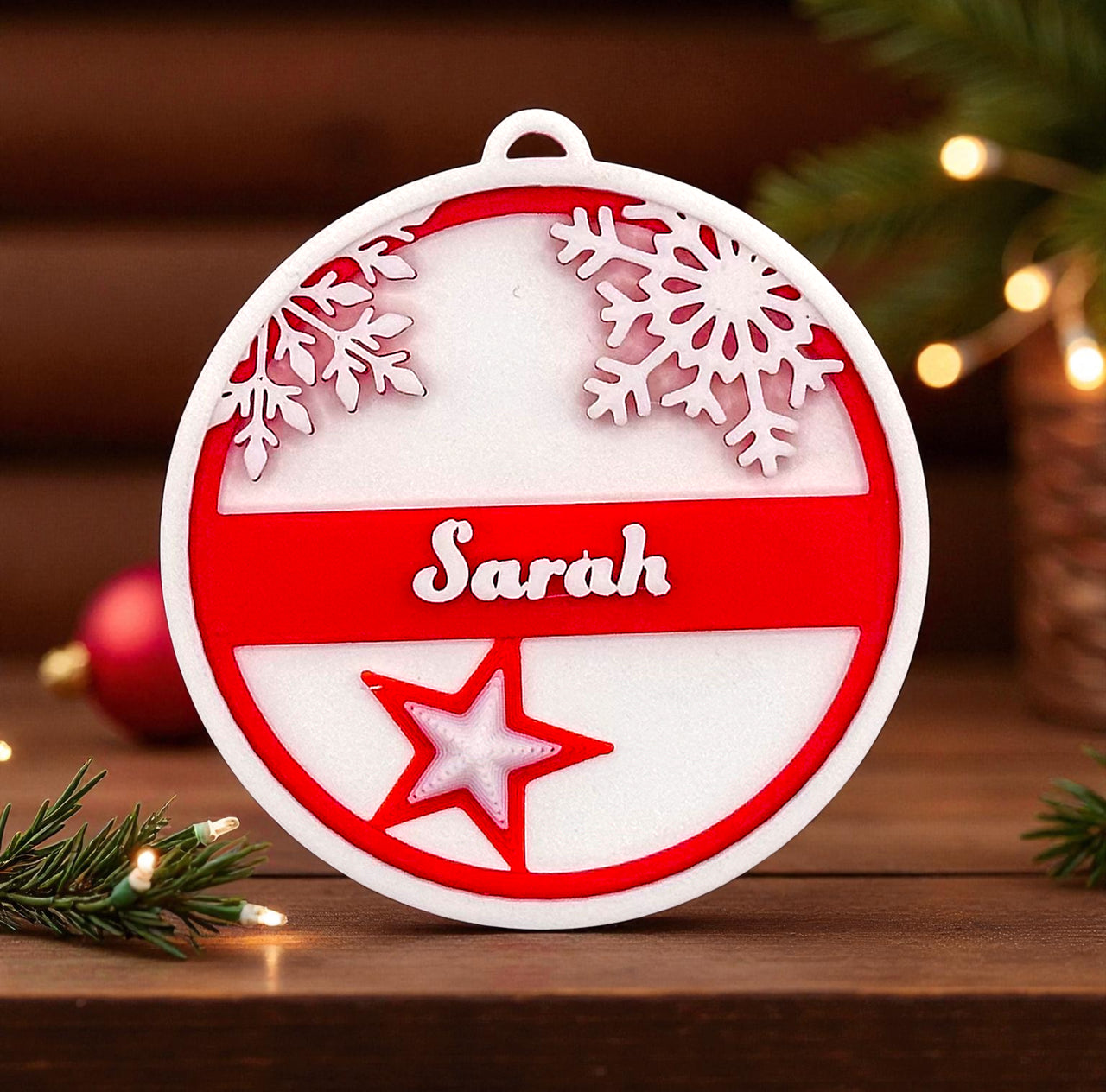 Personalised  Snowflake Ornament - Unicorn Fart Productions
