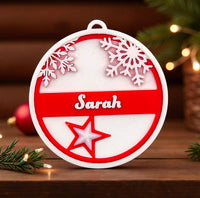 Personalised  Snowflake Ornament - Unicorn Fart Productions