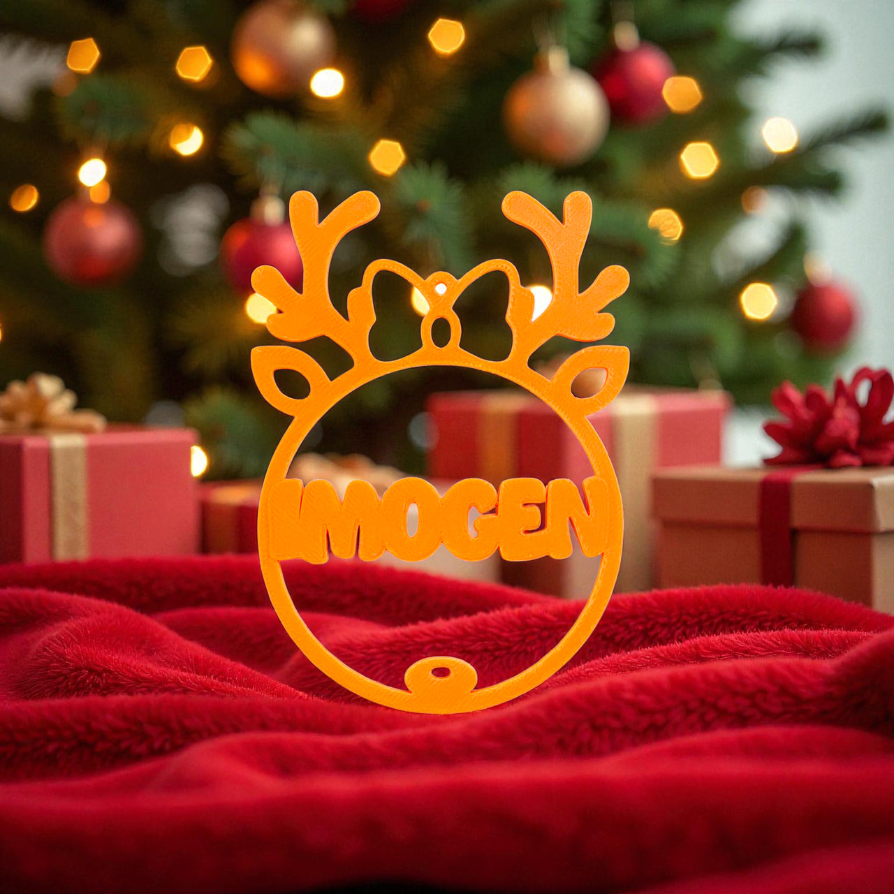 Personalised Reindeer Ornament - Unicorn Fart Productions