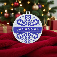 Personalised  Snowflake Ornament - Unicorn Fart Productions