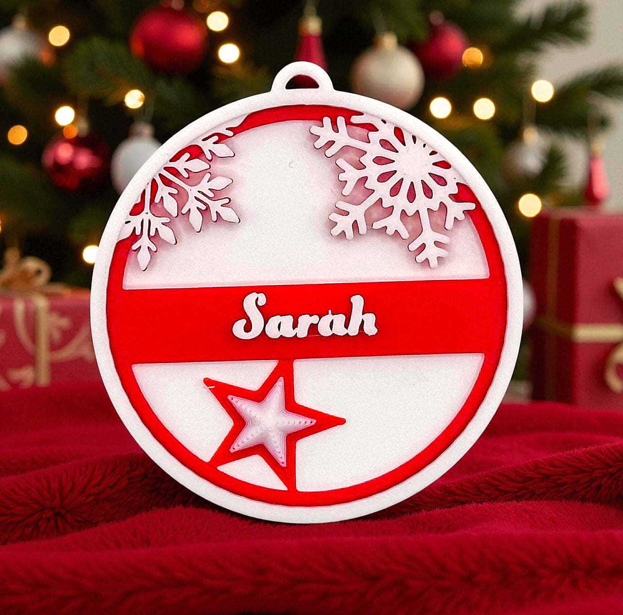 Personalised  Snowflake Ornament - Unicorn Fart Productions