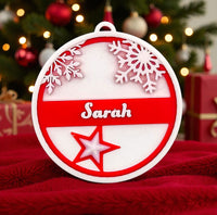 Personalised  Snowflake Ornament - Unicorn Fart Productions