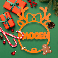 Personalised Reindeer Ornament - Unicorn Fart Productions