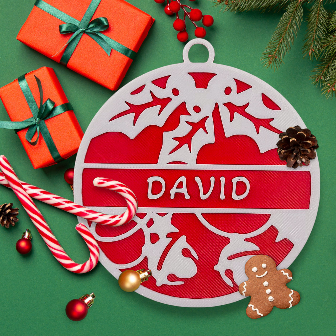 Personalised  Xmas Ornament - Unicorn Fart Productions