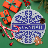 Personalised  Snowflake Ornament - Unicorn Fart Productions