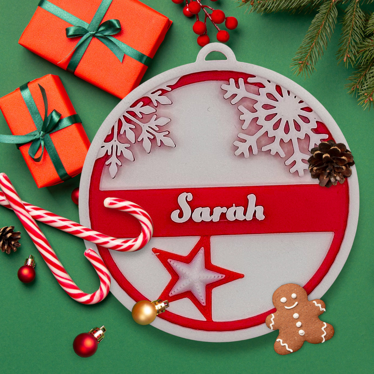 Personalised  Snowflake Ornament - Unicorn Fart Productions