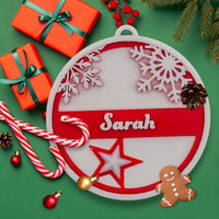 Personalised  Snowflake Ornament - Unicorn Fart Productions