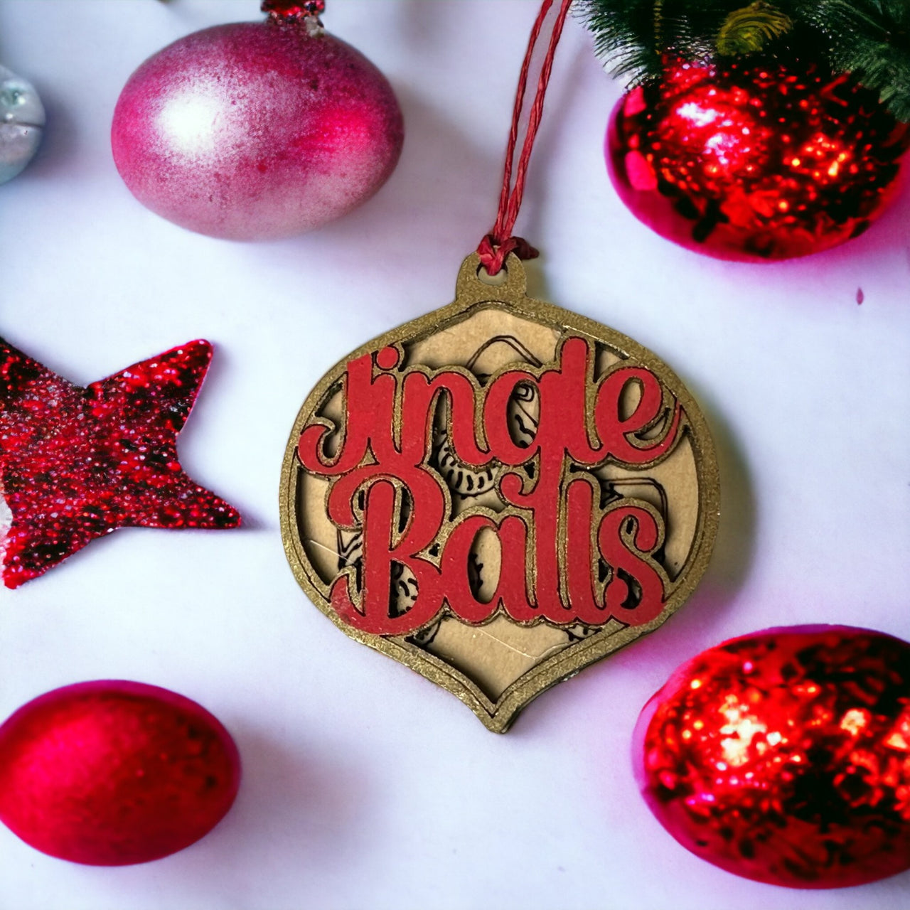 Jingle Balls Xmas Tree Decoration - Red