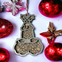 Thumbnail for D and B Christmas Xmas Tree Decoration - Holy Silver