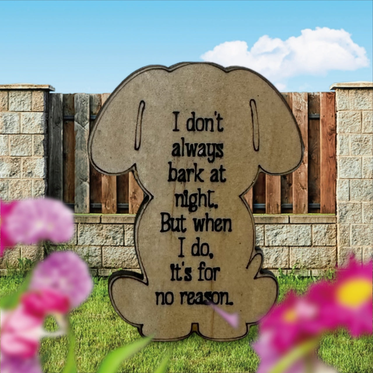 Wooden Sarcastic Fridge Magnet - I dont always bark - Unicorn Fart Productions