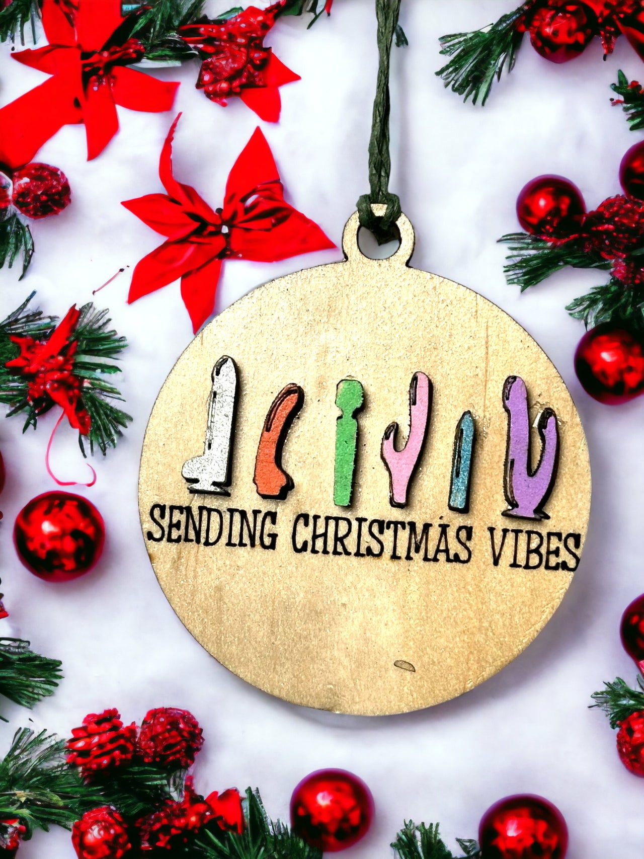 Christmas Vibes Xmas Tree Decoration - V4