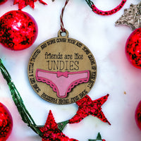Thumbnail for Friends are like Good Undies Tree Decoration - Pick Your Colour