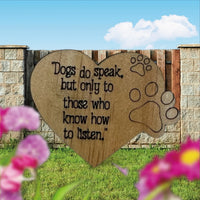 Thumbnail for Wooden Sarcastic Fridge Magnet - Dogs do speak