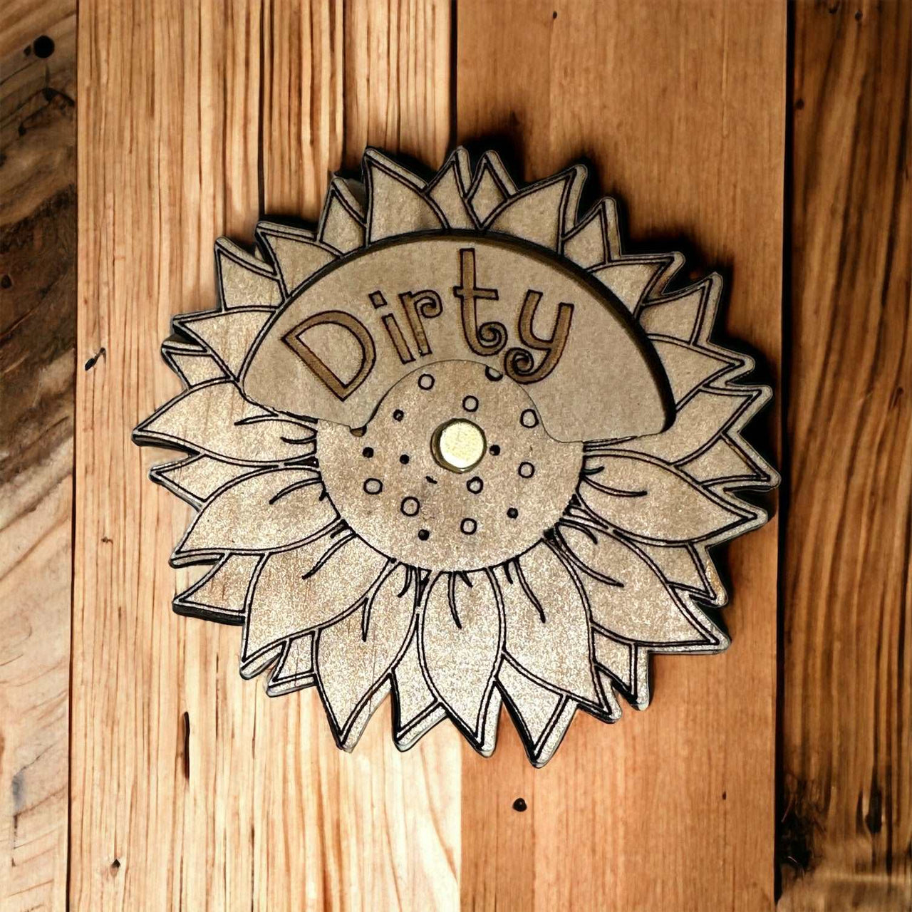 Dishwasher Disk - Natural - Sunflower - Unicorn Fart Productions