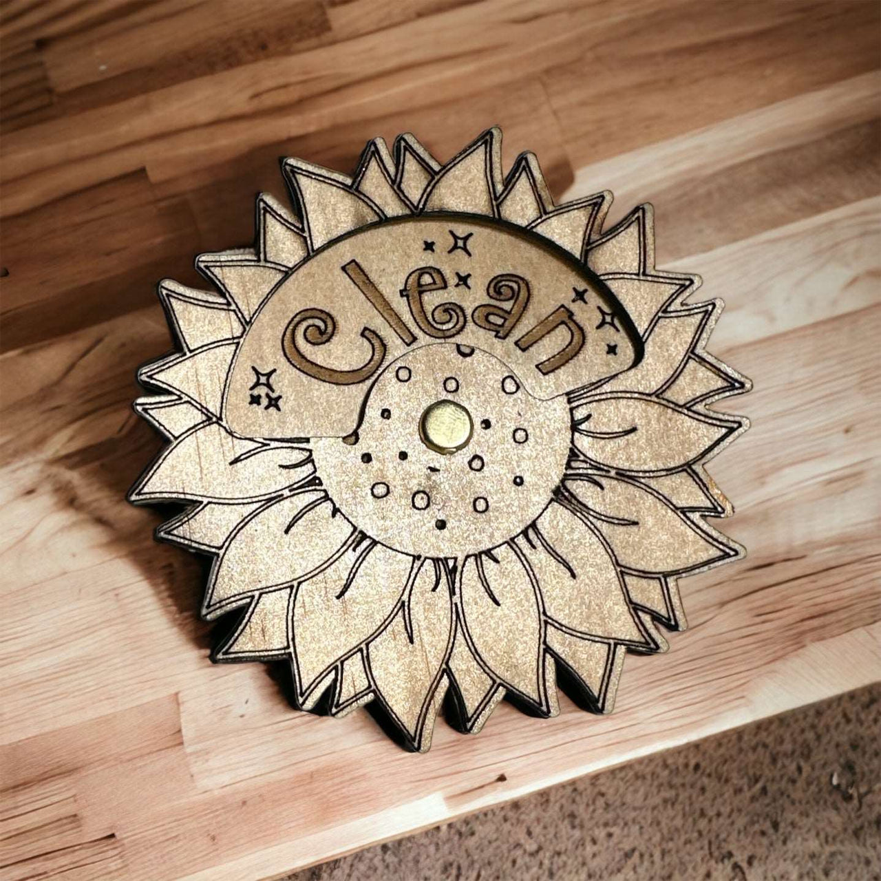 Dishwasher Disk - Natural - Sunflower - Unicorn Fart Productions