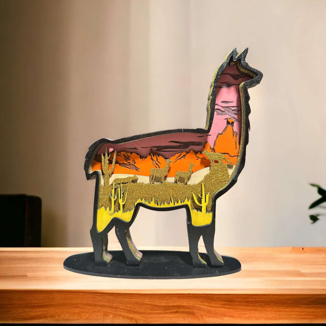 3D Layered Wall Art - Llama - Unicorn Fart Productions