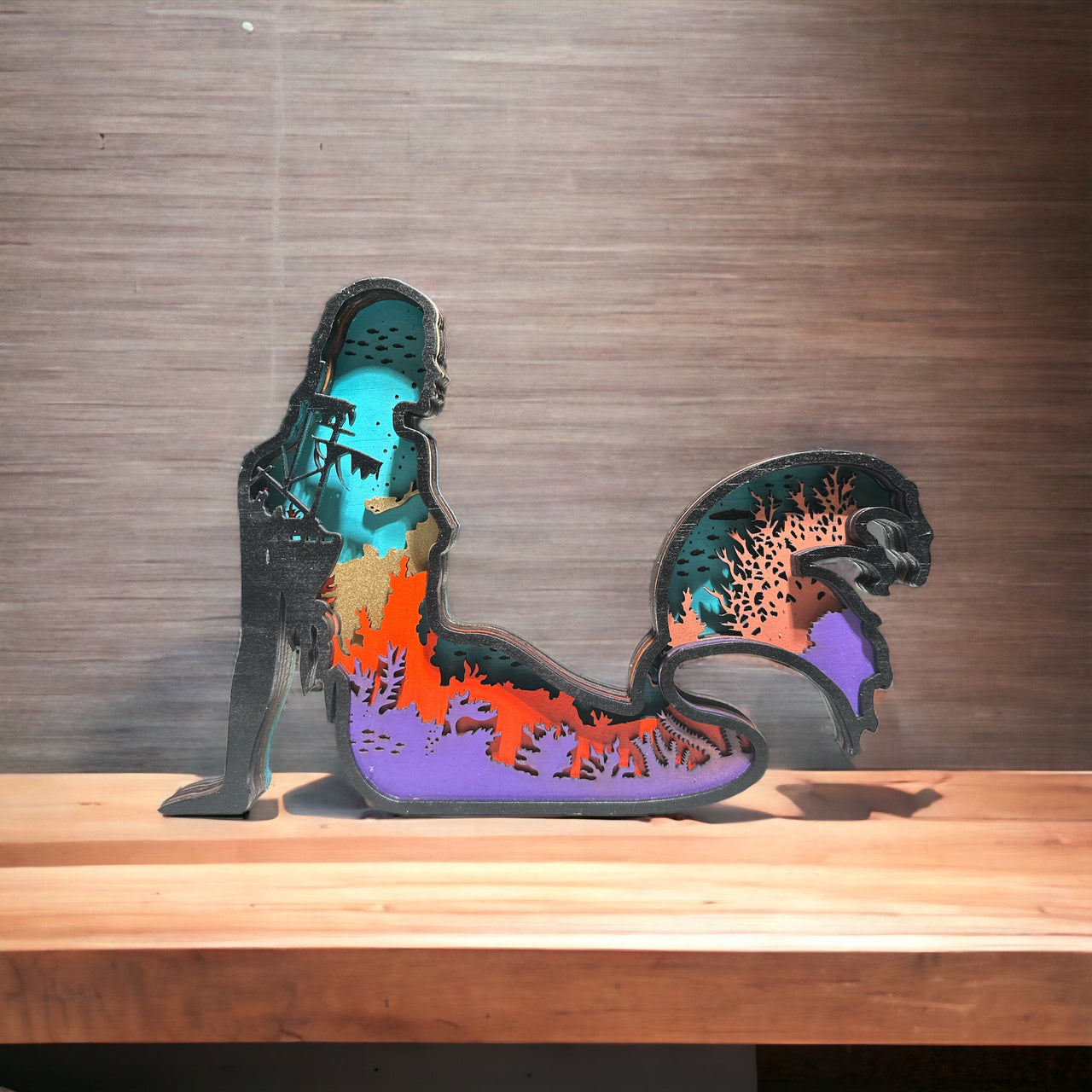 3D Layered Wall Art - Mermaid