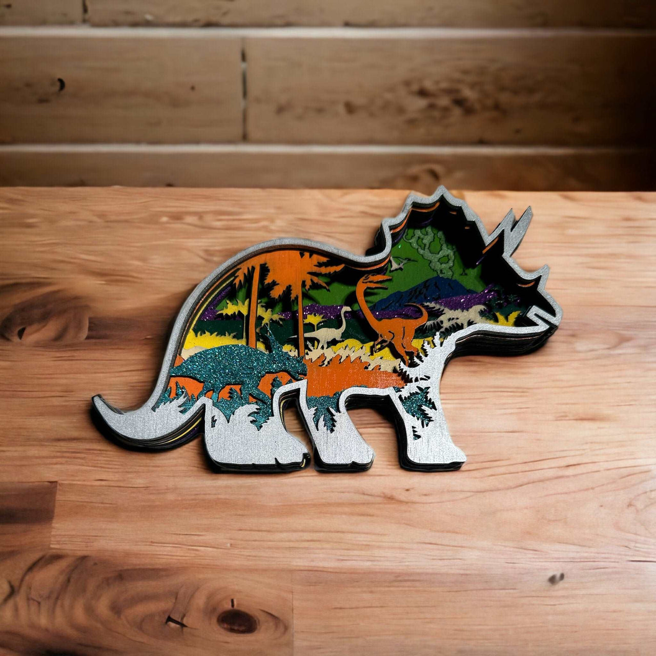 3D Layered Wall Art - Dino - Unicorn Fart Productions