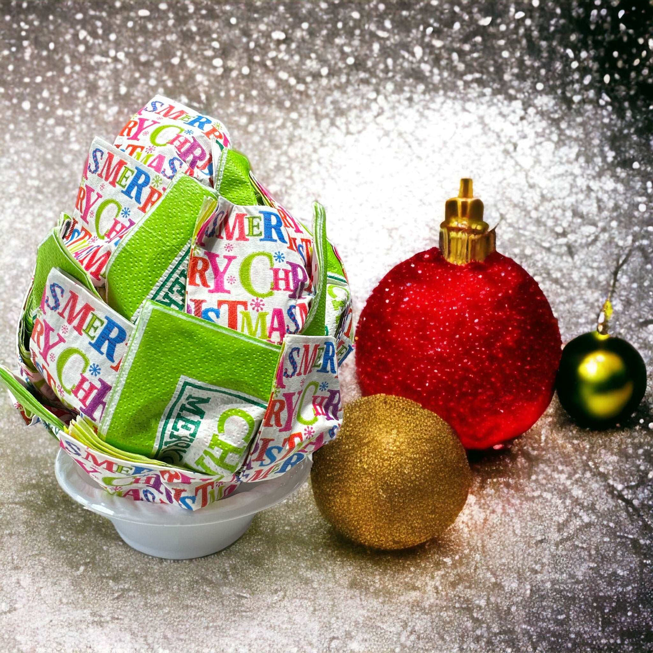 Christmas Napkin Orb - Unicorn Fart Productions