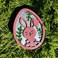Thumbnail for 3D Layered Wall Art - Easter Bunny - Silver