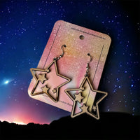 Thumbnail for Wooden Handmade earrings crafted from sustainable timber - Stars 1