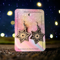 Thumbnail for Wooden Handmade earrings crafted from sustainable timber - Stars 2
