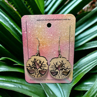 Thumbnail for Wooden Handmade earrings crafted from sustainable timber - Trees 11