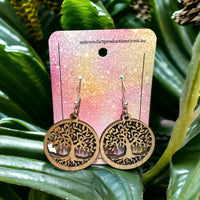Thumbnail for Wooden Handmade earrings crafted from sustainable timber - Trees 10