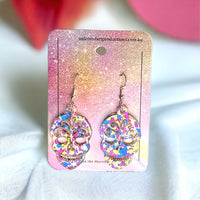 Thumbnail for Acrylic handmade earrings  - Glitter Skulls