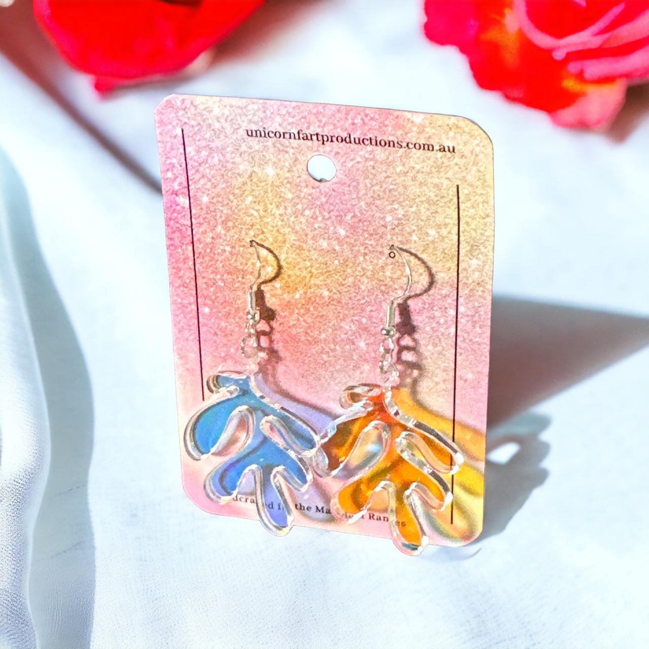Acrylic handmade earrings  - Colour Changing shapes